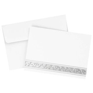 Silver Foil Filigree Note Card Set