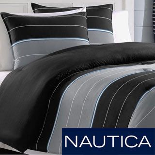 Nautica Danbury Stripe Cotton 3 piece Duvet Cover Set