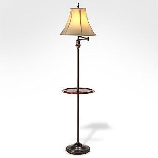 Traditional Floor Lamp with Attached Table