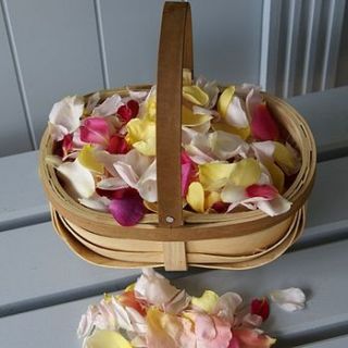 scented mixed  fresh rose petals & trug by the artisan dried flower company