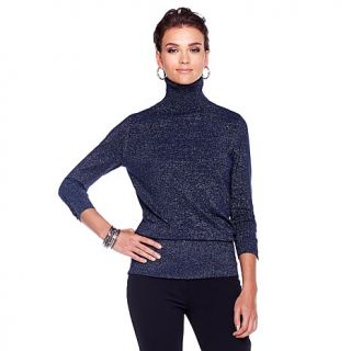 DG2 Metallic Knit Turtleneck Sweater