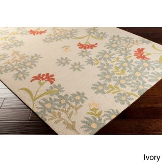 Paule Marrot Cannes Hand hooked Indoor/outdoor Ivory Floral Rug (8 X 10)