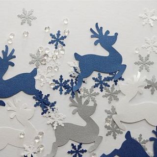 snowy christmas table confetti by love those prints