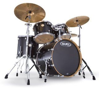 Mapex Meridian Standard 5 Drum Set, Transparent Midnight Black Musical Instruments