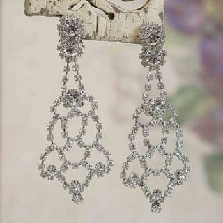 crystal statement clip on earrings by anusha