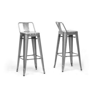 Wholesale Interiors Baxton Studio French Industrial 30.25 Bar Stool Set of 2