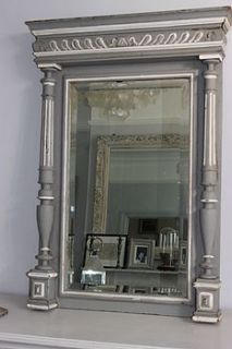 vintage grey shabby chic mirror by colporter