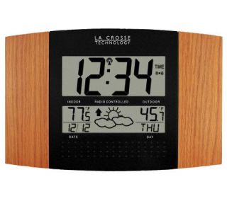 La Crosse Technology WS 8157OAK Atomic DigitalWall Clock —