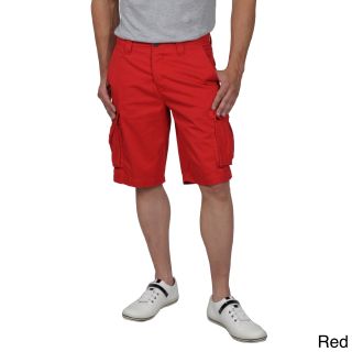 Boston Traveler Boston Traveler Mens Twill Flat Front Cargo Shorts Red Size 34