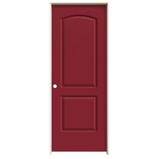 ReliaBilt 2 Panel Round Top Solid Core Smooth Molded Composite Right Hand Interior Single Prehung Door (Common 80 in x 24 in; Actual 81.68 in x 25.56 in)