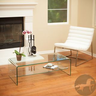Christopher Knight Home Ramona Glass Coffee Table with Shelf Christopher Knight Home Coffee, Sofa & End Tables