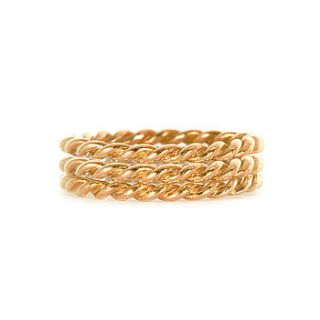 rose gold lace triple ring by arabel lebrusan