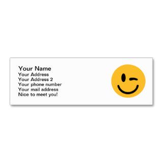 Smiley Face blink Business Card Templates