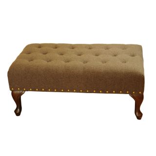 Brown Chenille Cocktail Table