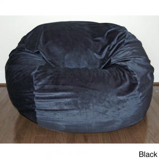 Ahh Products Cuddle Soft Minky 36 inch Washable Bean Bag Chair Black Size Large