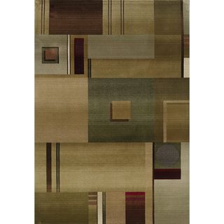 Generations Contemporary Green/ Red Polypropylene Rug (710 X 11)