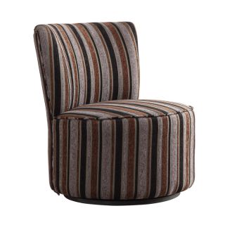 Inspire Q Damen Dark Tonal Stripe Modern Round Swivel Chair