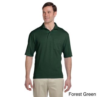 Jerzees Jerzees Mens Clean finished Pocket Polo Sport Jersey Green Size XXL