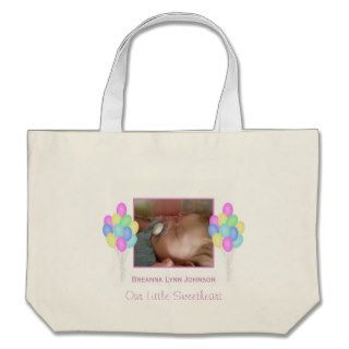 Colorful Balloons Personalized Baby Tote Bag