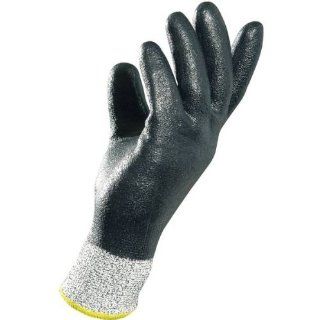 MAPA Krynit 559 Nitrile Heavy Duty Glove, Cut Resistant, 9 1/2" Length, Size 10, Black Cut Resistant Safety Gloves