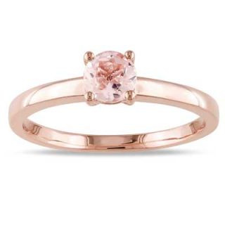 0mm Morganite Solitaire Promise Ring in 10K Rose Gold   Zales