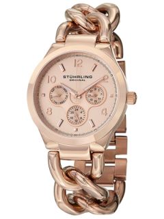 Womens Rose Gold Chain Link Watch by Stuhrling Original