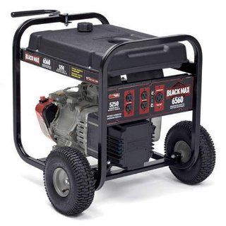 Black Max 5,250 /6,560   Watt Portable Generator Patio, Lawn & Garden