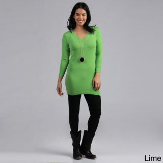 Metric Knits Metric Womens Designer Tencel Tunic Green Size M (8  10)