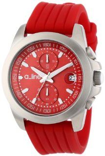 a_line Women's 80010 05 RD Aroha Chronograph Red Dial Red Silicone Watch Watches
