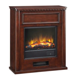 Pleasant Hearth 28 in W 4,600 BTU Merlot Wood and Metal Wall Mount Electric Fireplace