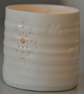 blizzard tea light holder by gemma wightman ceramics