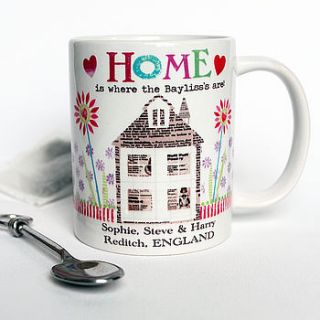 personalised new home mug by lovehart