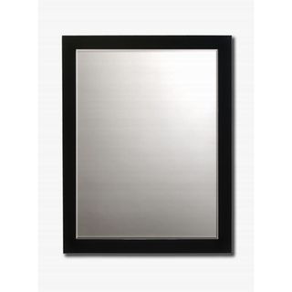Contemporary Black Framed Beveled Wall Mirror