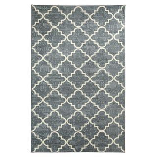 Fancy Trellis Gray Rug (8 X 10)