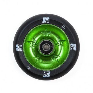 Envy 100mm Full Core Wheel Green / Black (Pair)  Sports Scooter Wheels  Sports & Outdoors