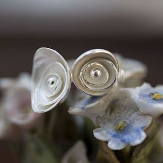 handmade wild roses double ring by jemima lumley jewellery
