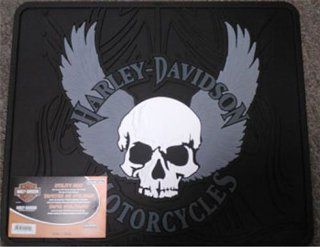 Set of 2 Rear Harley Davidson Skull w/Wings Floor Mats Automotive