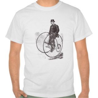 Vintage Big Wheel Bicycle   Cycling Sports Tee Shirt