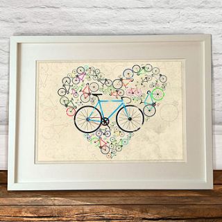 i love my bike print by lime lace