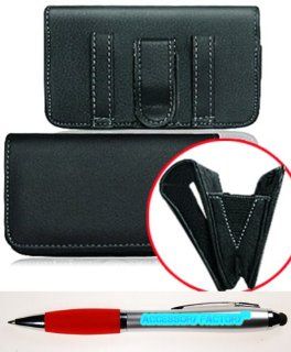 Accessory Factory(TM) Bundle (the item, 2in1 Stylus Point Pen) Horizontal Pouch for PDA Medium (4.75? x 2? 0.75?) Case Cover Protector Cell Phones & Accessories