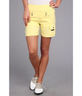 Jamie Sadock Skinnylicious 15 in. Short with Control Top Mesh Panel Womens Shorts (Yellow)