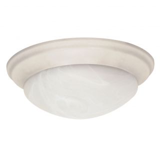 Nuvo 2 light Alabaster Glass 14 inch Flush Mount