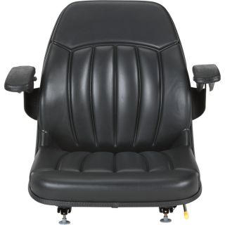 Michigan Seat All-Weather Seat with Armrests — Black, Model# V-930  Construction   Agriculture Seats