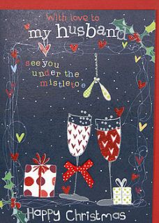 christmas card for husband, wife by molly mae