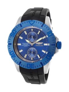 Invicta Mens 14387 Pro Diver Blue Dial Black Polyurethane Watch by Invicta