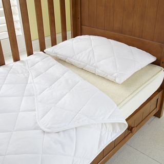 luxury wool baby bedding set by the wool room
