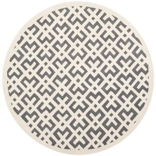 Handmade Moroccan Dark Grey Wool Floor Rug (7 Round)