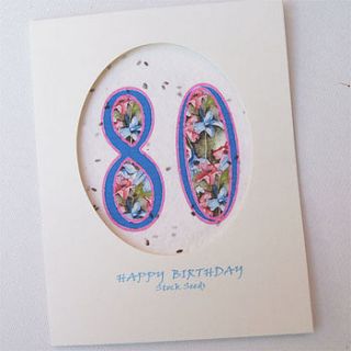 age birthday seed card   80 by soso paper co