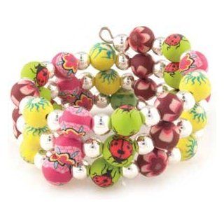 Viva Beads Mini Wrap Ladybugs * Beads Handmade Fimo Clay   Bracelets