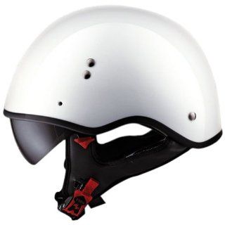 LS2 Helmets HH566 "A" Half Helmet with Sun Visor (Solid Pearl White, Large) Automotive